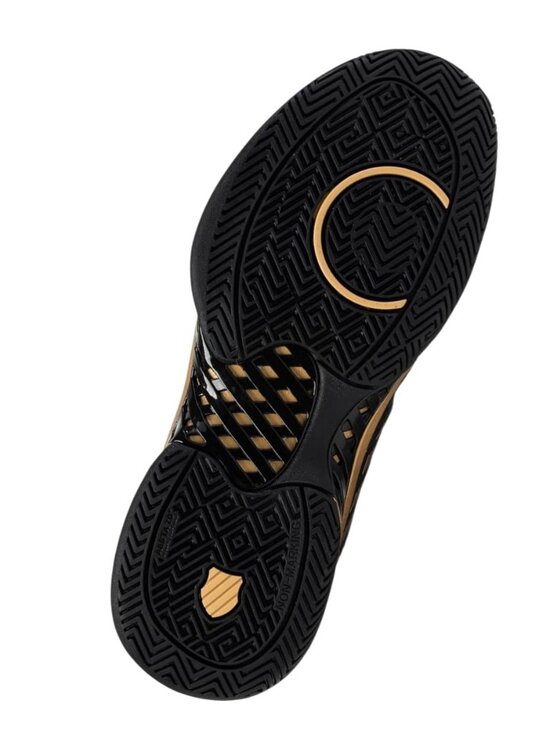K-Swiss Master Athletics Hypercourt Express 2 Tennis Shoe (Black/Gold), US 7.5 M